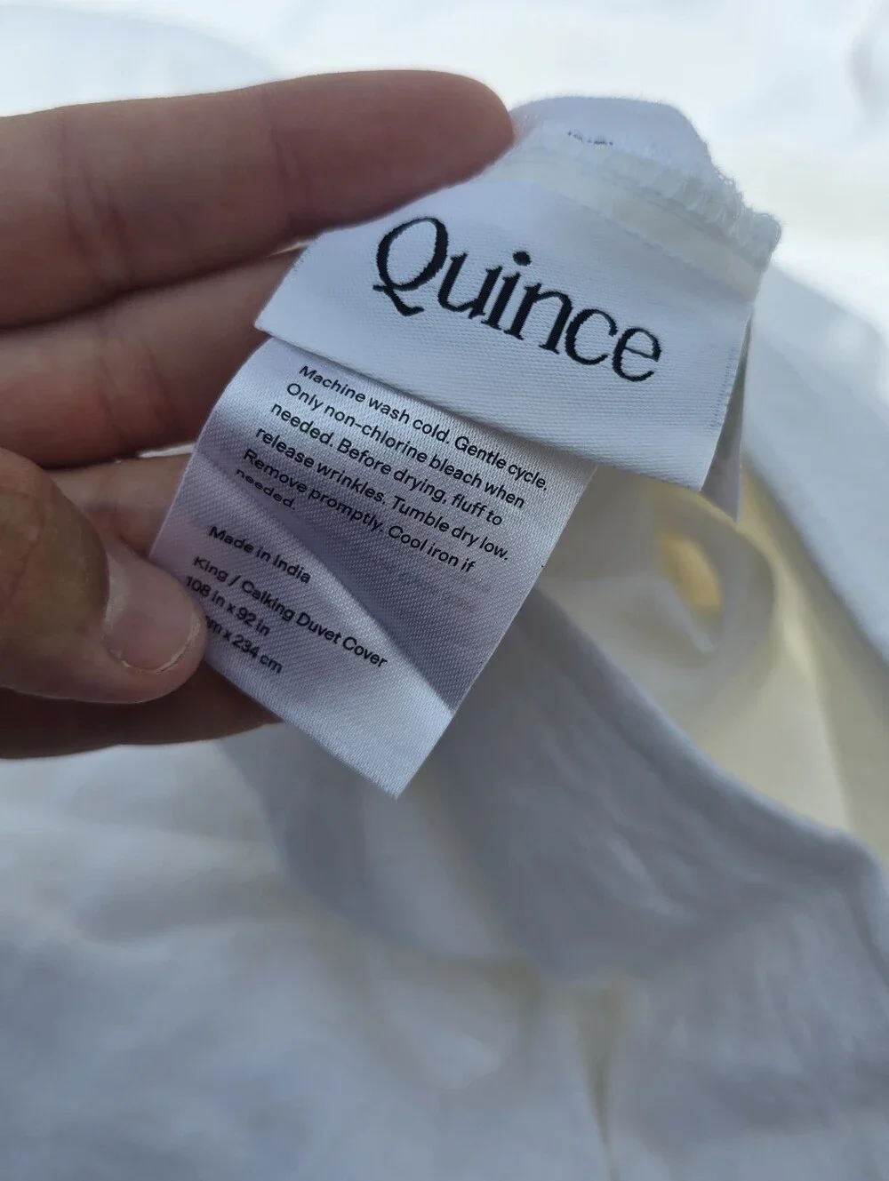 New Quince 100% European Linen Duvet Cover King/cali King White